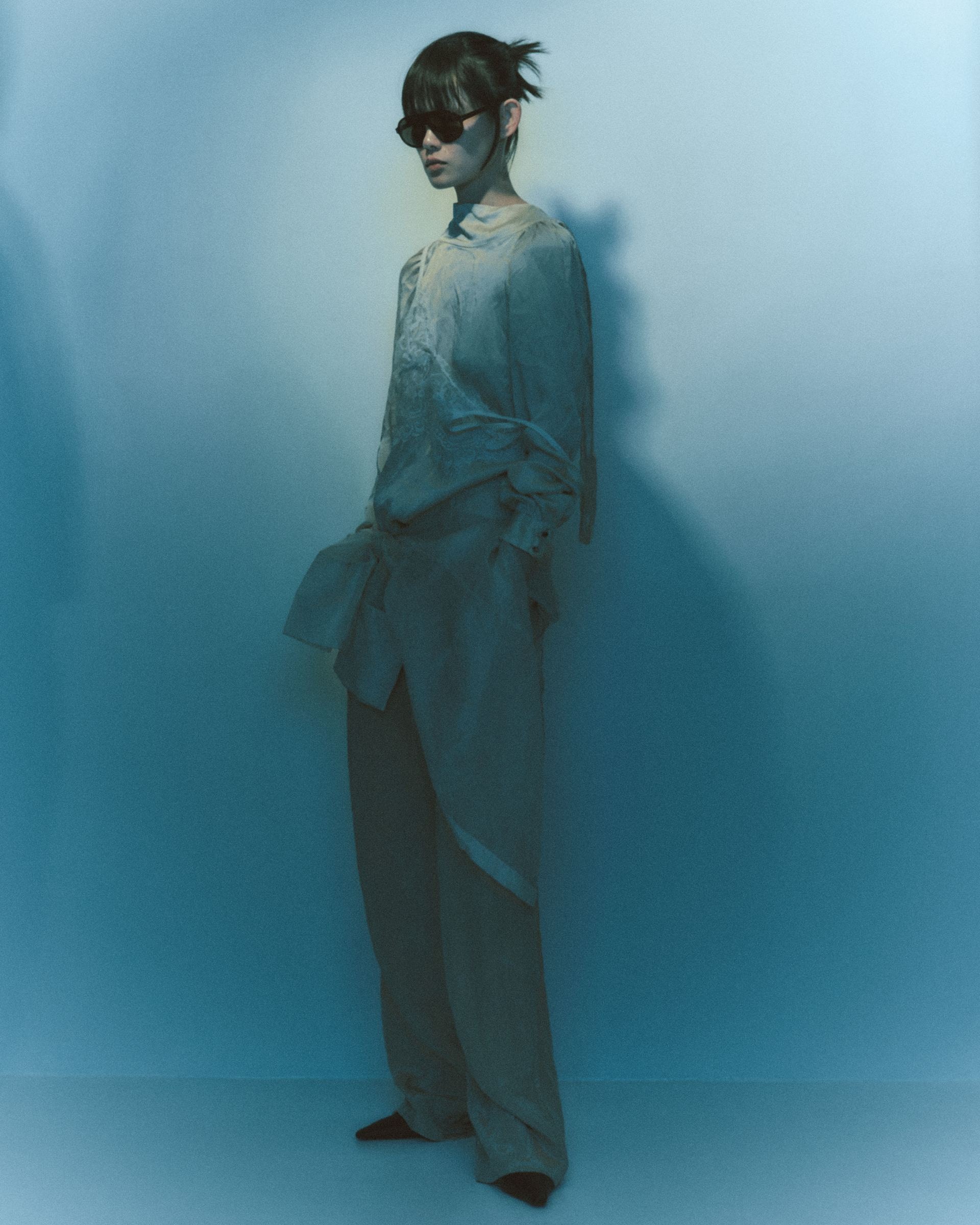 Editorial test shoot in blue tones, styling by Aisling Ryan