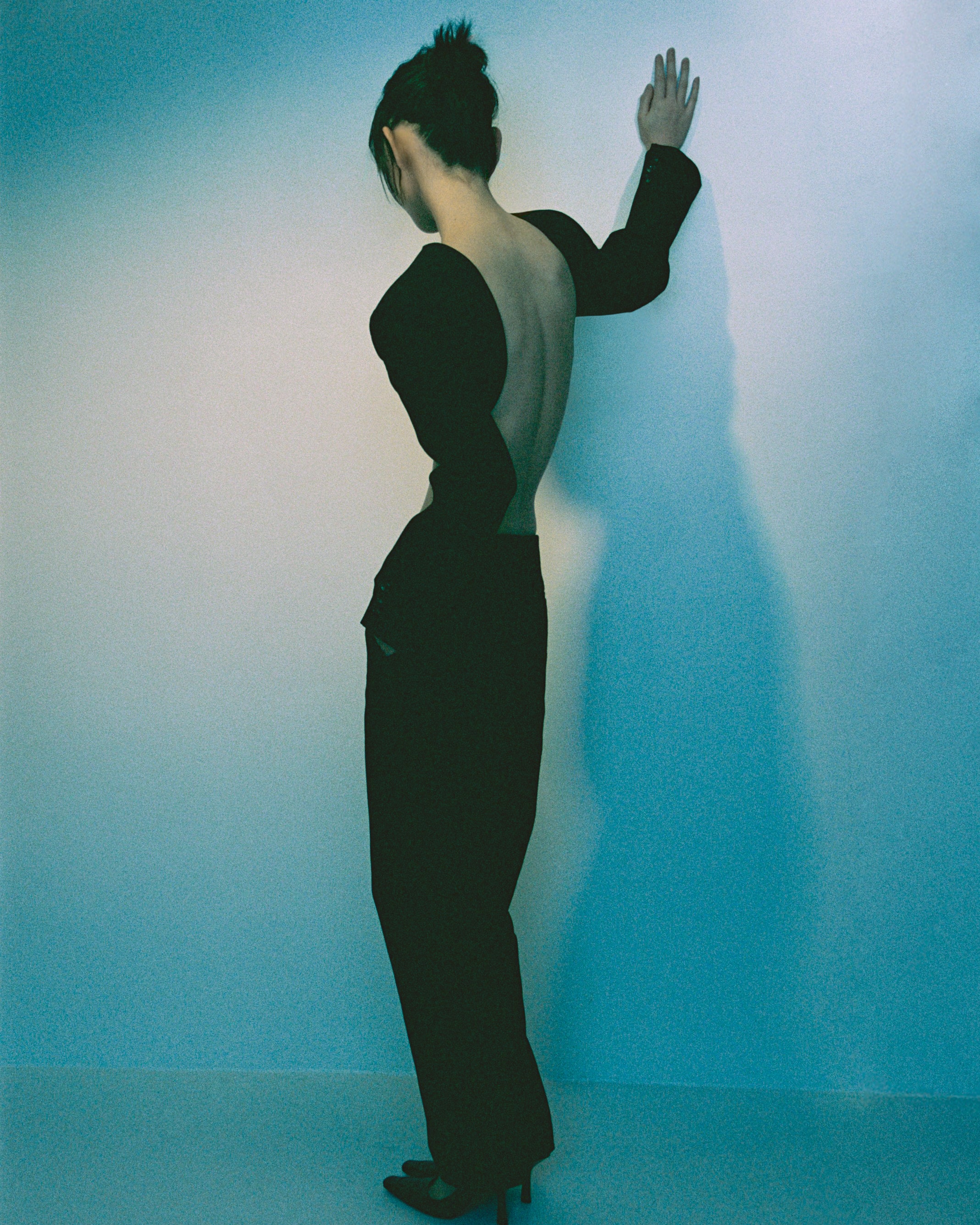 Editorial test shoot in blue tones, styling by Aisling Ryan
